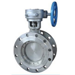 Worm gear butterfly valve with flange